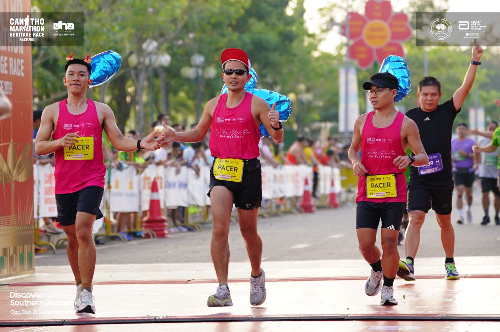 Tâm làm pacer tại Cần Thơ Marathon Heritage Race